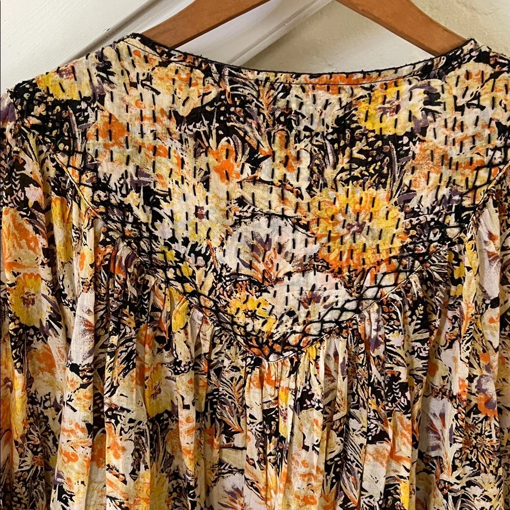 We The Free Floral Cool Meadow Peasant Blouse - Picture 5 of 9